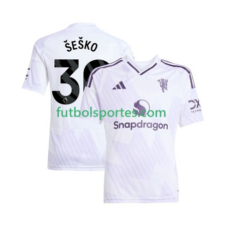 Camiseta Manchester United Benjamin Sesko 30 Segunda Equipación 2025/2026